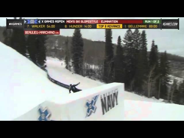 Alex Beaulieu-Marchand Run 1 Men's Ski Slopestyle Elimination