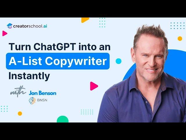 The Best AI Copywriting Hack for ChatGPT Creators Need to Know | Jon Benson