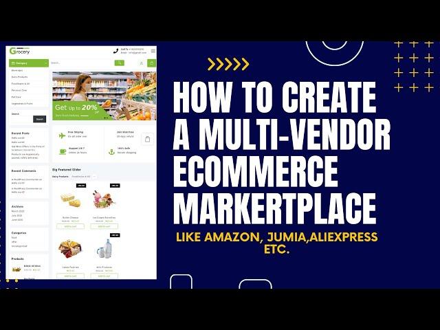 how to create a multi-vendor e-commerce website using wordpress like [Amazon,Jumia,Aliexpress etc.]