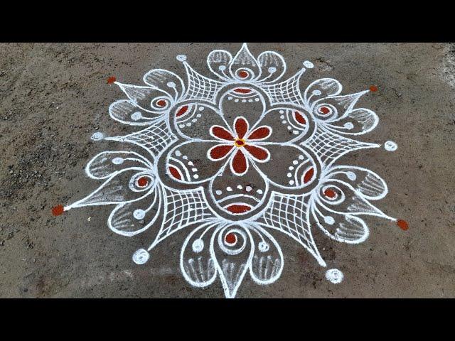 navaratri special lotus kolam Anu'sworld festival rangoli dasara muggulu pandagamuggulu easy kolam