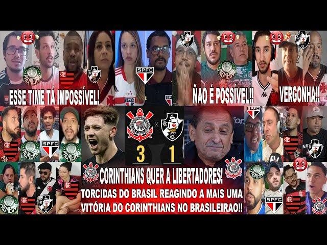 TORCIDAS DO BRASIL AO CORINTHIANS 3X1 VASCO COM 2 GOLS DO GARRO - O TIMAO QUER A LIBERTADORES!!