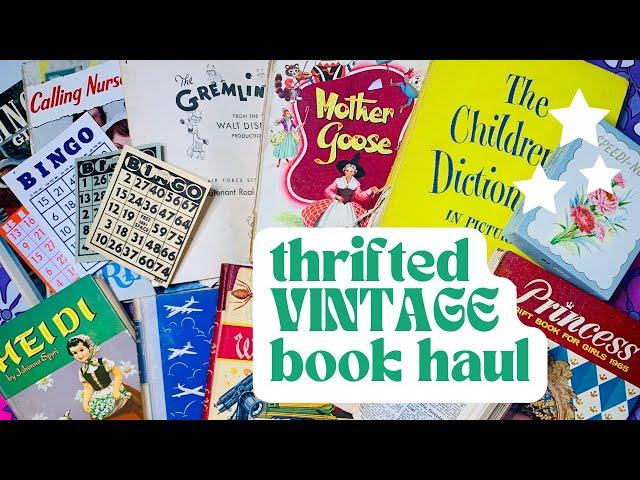 VINTAGE BOOK HAUL | Thrifted Junk Journal Ephemera | April 2022