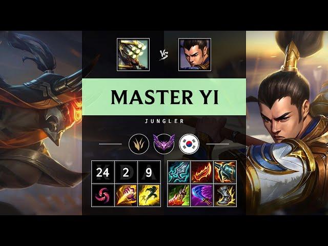 Master Yi Jungle vs Xin Zhao: Triple Kill, Legendary - KR Master Patch 14.18