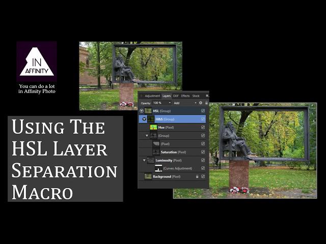 Using the HSL Layer Separation Macro in Affinity Photo