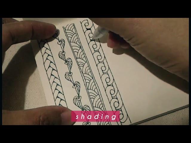 10 Easy Zentangle Border Designs (Step by Step)