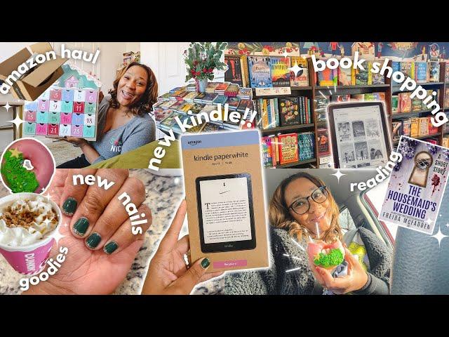 Come book shopping with me! ️ + book haul, self care & reading a book on my new Kindle Paperwhite