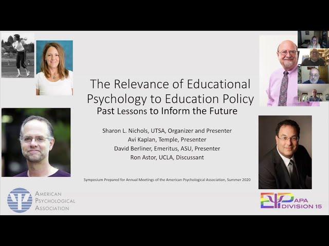 The Relevance of Educational Psychology to Education Policy: Past Lessons to Inform the Future