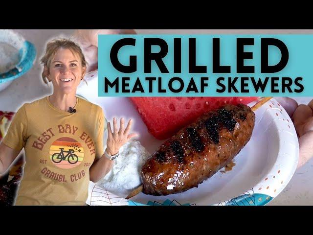 Grilled BBQ Meatloaf Skewers