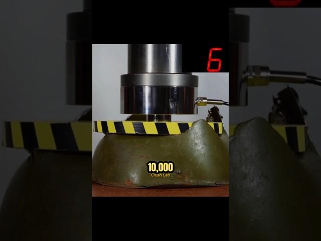 HYDRAULIC PRESS DESTROYS 3 TYPES OF HELMETS! #shorts
