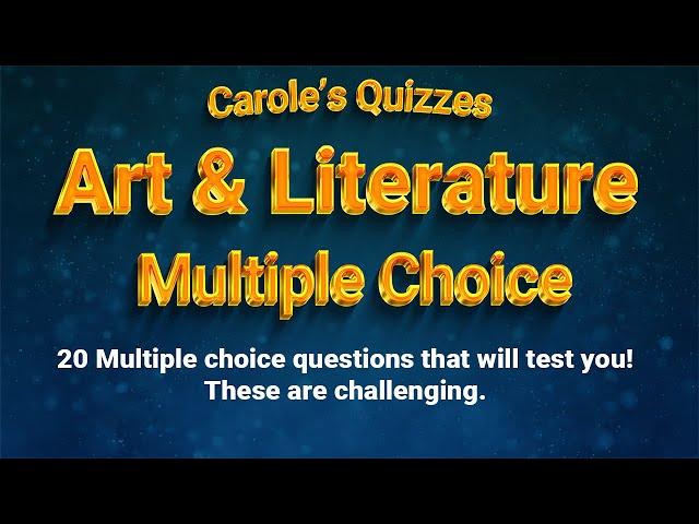 Art And Literature Trivia Quiz : Can You Answer These 20 HARD Questions?