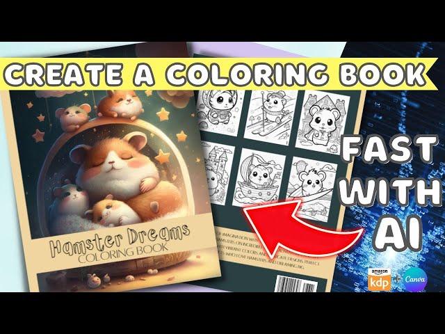 How to make a Coloring Book FAST with AI - Amazon KDP Tutorial with ChatGPT, Midjourney AI and Canva