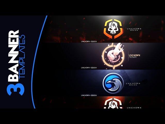  3 YOUTUBE BANNER TEMPLATES // FREE [PHOTOSHOP] (2017) BY. G25 - UNKNOWN_D.