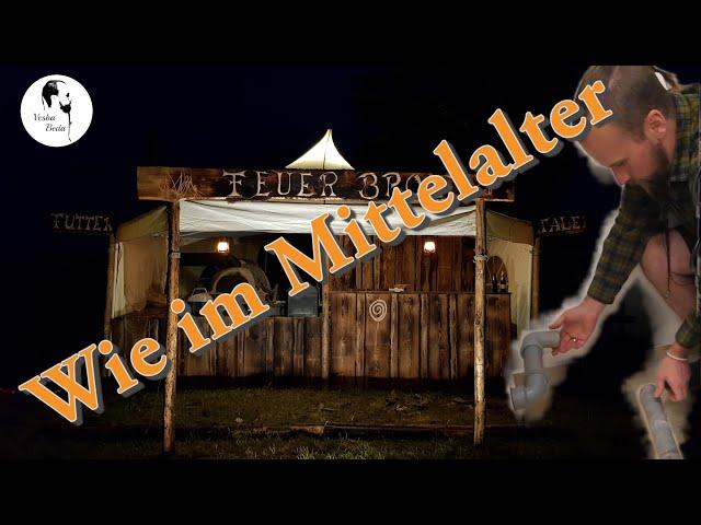 Rohr verlegen - Mittelalter Marktstand bauen