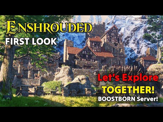 LIVE | FIRST LOOK at NEW Enshrouded EA Gameplay - Survival Crafting Action RPG 16 Player Co-op