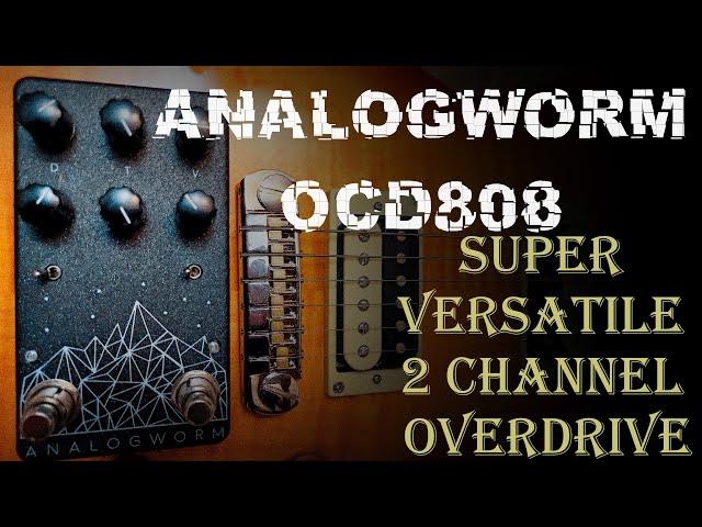 ANALOGWORM OD808 mk II - 2 OVERDRIVE PEDALS IN 1 [no talking] demo