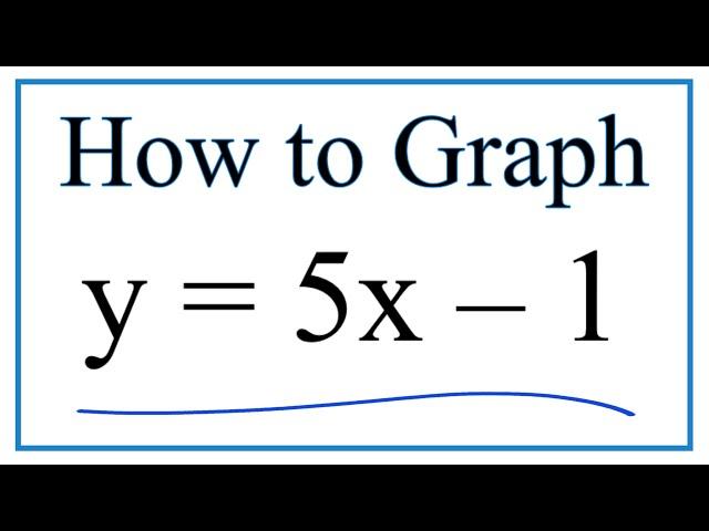 How to Graph the Equation  y = 5x - 1