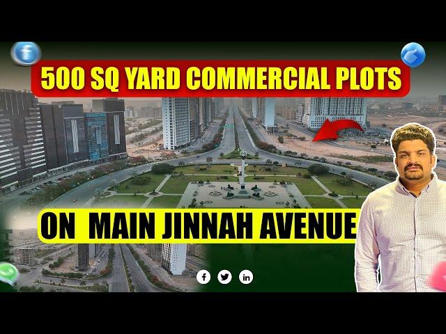 500 SQ Yard Commercial Plots On Jinnah Avenue Bahria Town Karachi #commercial #plots