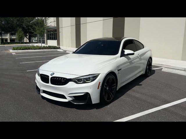 Alpine White M4 with carbon goodies #bmwm4 #bmwgrouplife