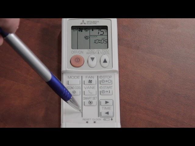 How to Use the Mitsubishi Ductless Remote - Simple Remote, Basic Functions