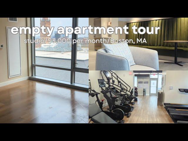 My Empty Apartment Tour in Boston | Studio Luxury Apartment in Boston