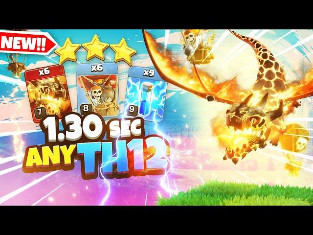 Th12 Zap Super Dragon Attack Strategy (2023) Best Town Hall 12 Super Dragon Army | Clash of Clans