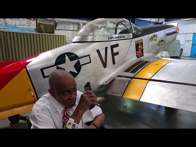 Tuskegee Airman Otis Cowley's visit to Tomorrow's Aeronautical Museum in Compton