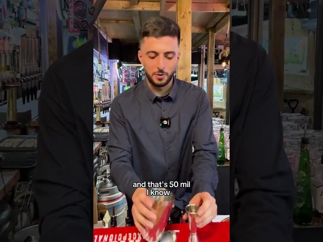 Bartending tricks! How to free-pour  #bartender #bartending #bartendingskills