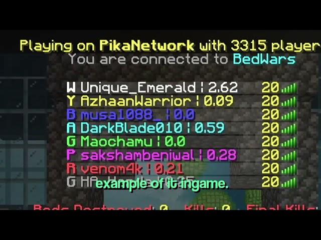 PikaStatsMod release for Bedwars and Skywars (and Practice) || PikaNetwork