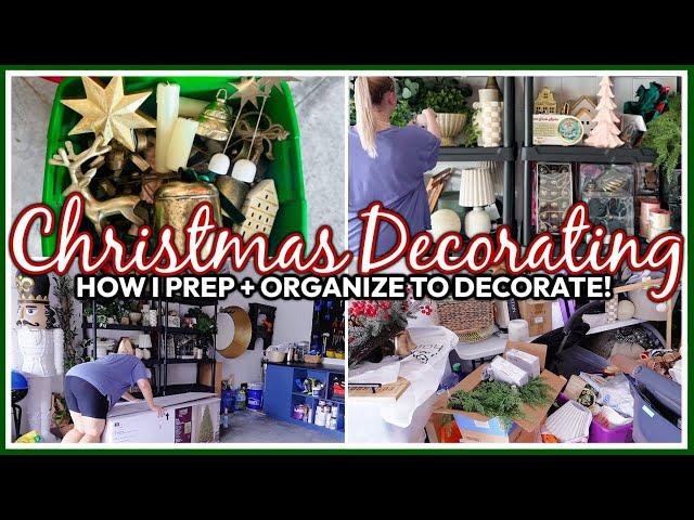 CHRISTMAS DECORATING PREP  Lets Get Ready For Christmas! | Organizing + Decluttering Home Decor