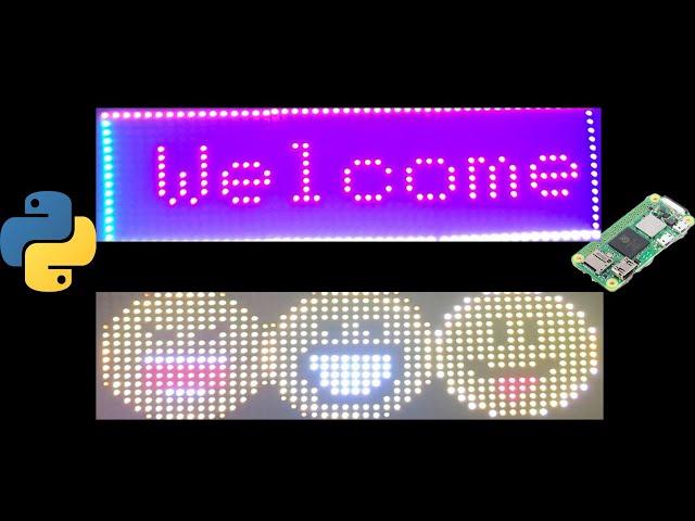 Build a LED matrix display with Raspberry PI and Python code | Complete tutorial