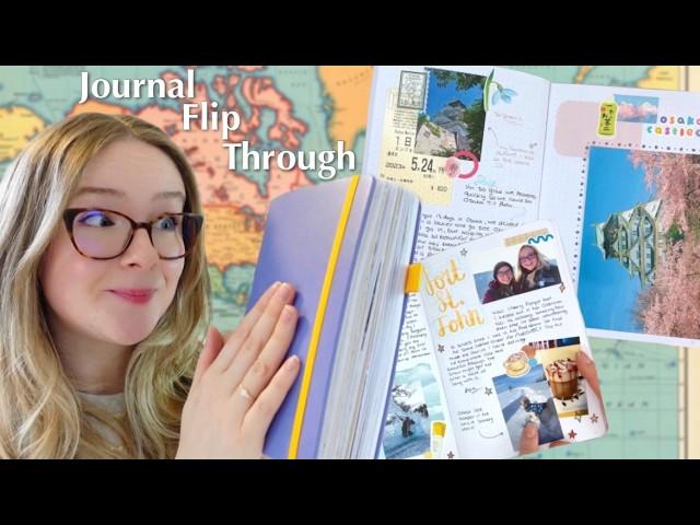 Travel Journal Flip Through 2024 ️ Page ideas & tips 🫧🩵