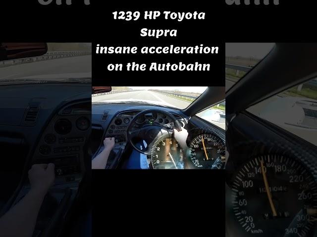 Toyota Supra: 1239 HP, Amazing Sound, and Insane Acceleration on the Autobahn  #shorts