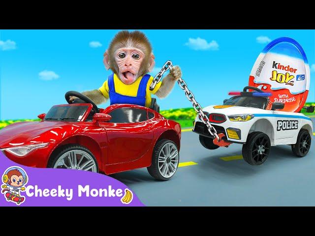 Surprise Eggs Kids Song |Traffic Safety Song | Cheeky Monkey - Nursery Rhymes & Kids Songs