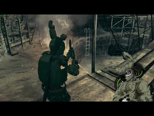 RESIDENT EVIL 5 FNAF EDITION -  EPISODE 3 SPRINGTRAP ALMOST GETS BURNT