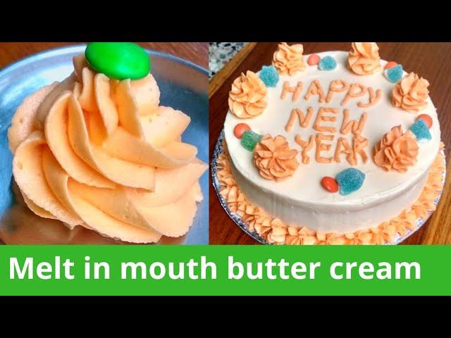 Buttercream frosting | easy icing recipe for orange cake decorating ideas