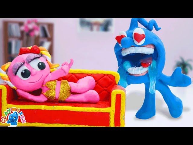 Clay Mixer Français | Blue veut passer une nuit de folie avec Pinky | Dessin animé français