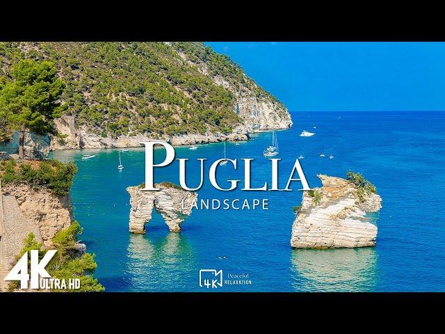 Puglia Italy 4K Drone Nature Film - Calming Piano Music - Natural Landscape