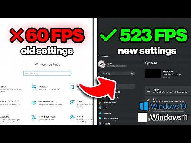 How To QUICKLY Optimize Windows For GAMING FPS BOOST (Windows 10 & Windows 11)