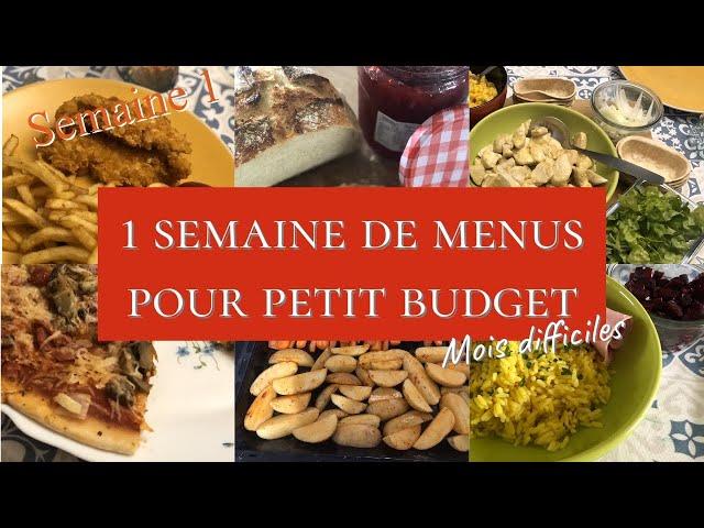 1 semaine de repas pour faire des économies | MOIS DIFFICILES | Petit budget