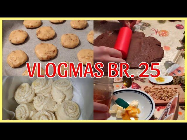 Vlogmas 25/31Božićni kolačići sa medom, Ruža pogača, Mini Dm i food haul, Napokon sneg