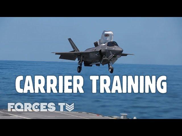 F-35 Dambusters Squadron Joins HMS Queen Elizabeth For The FIRST Time! | Forces TV ️