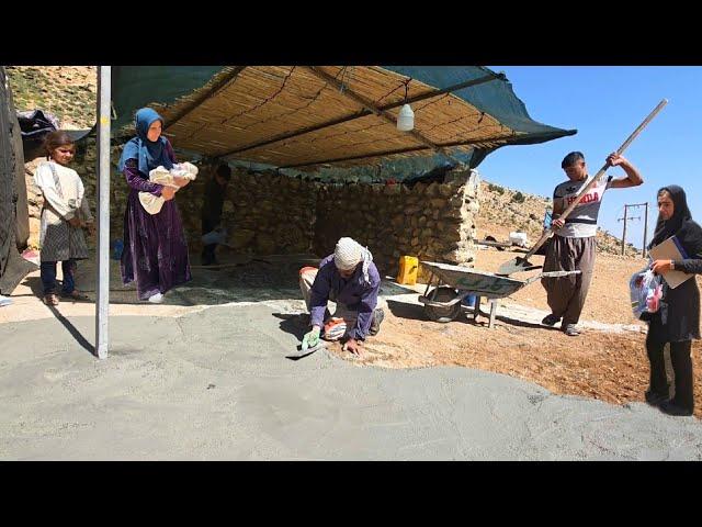 Cementing a nomadic porch to prevent soil