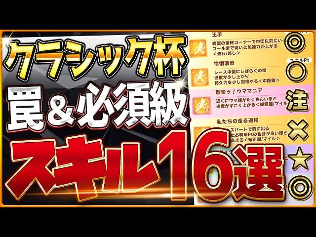 【ウマ娘】中距離チャンミ"必須スキル＆取ってはいけない罠スキル"16選‼重要な加速や継承、採用優先度を全て詳しく紹介します！東京2000ｍ環境/先行/差し/攻略解説【10月チャンピオンズミーティング】