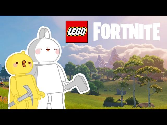 Molang and Piu Piu playing LEGO FORTNITE | Exploration, Construction and... ROCKET! 