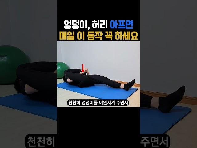 허리통증과 엉덩이가 쑤신다면 자기 전 이 동작을 꼭 해주세요! #이상근 #좌골신경통 #허리통증완화