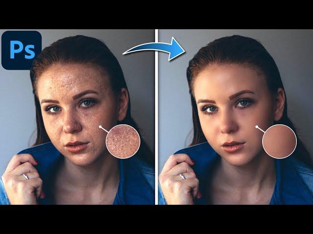 Portrait Retusche - Haut Glätten & Makel entfernen | Photoshop Tutorial Deutsch