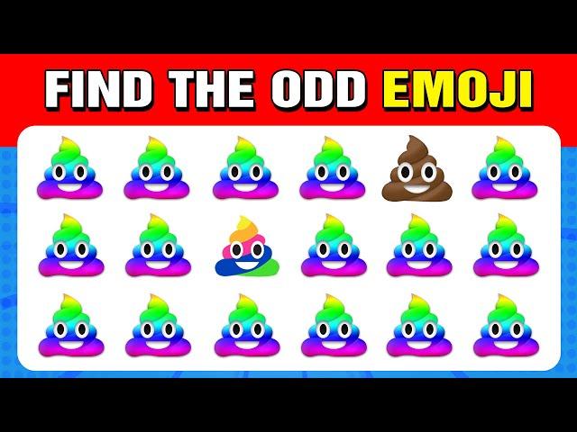 60 puzzles for GENIUS | Find the ODD One Out - Emoji Edition 