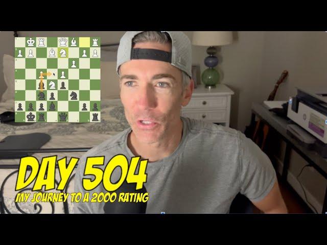 Day 504: Playing chess every day until I reach a 2000 rating