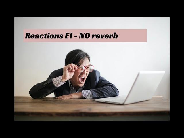 Audio sample - Reactions E1 - NO reverb