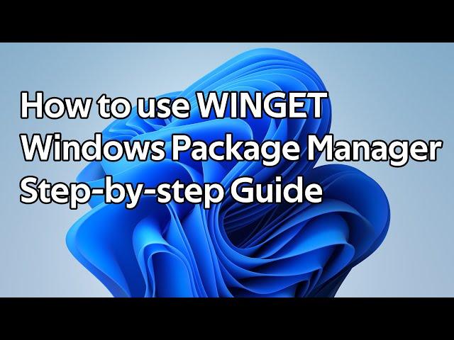 How to use Winget (Windows Package Manager)